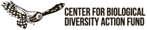 Center for Biological Diversity Action Fund logo showing an owl in flight and text.