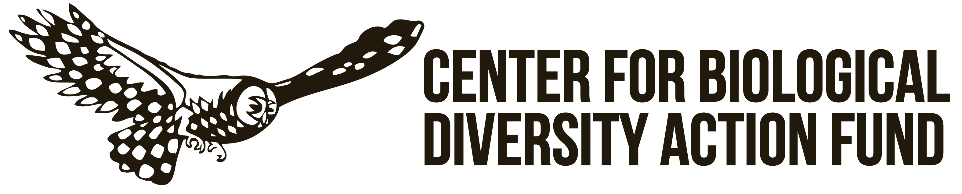 Center for Biological Diversity Action Fund logo showing an owl in flight and text.