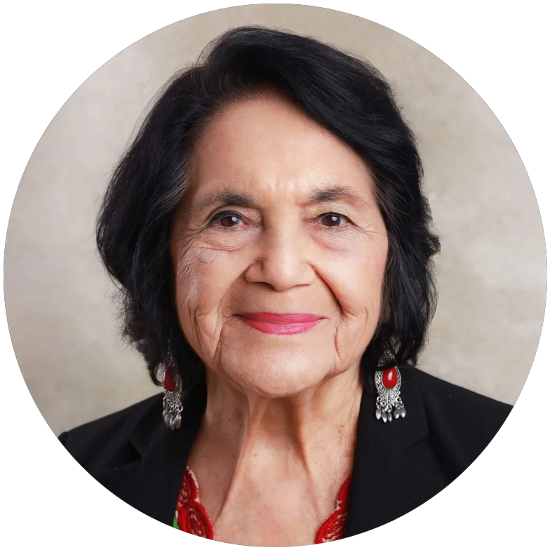 Civil rights leader, Dolores Huerta, smiling.