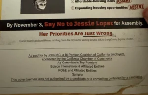 The disclaimer section of a mailer sent to AD-68 residents.